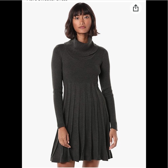 NWT Calvin Klein Pleated Fit & Flare Sweater Dress - Picture 1 of 11